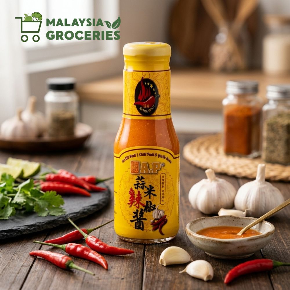 A&P Garlic Chili Sauce / Chili Belacan AP Extra Spicy Chili Padi Garlic Sauce