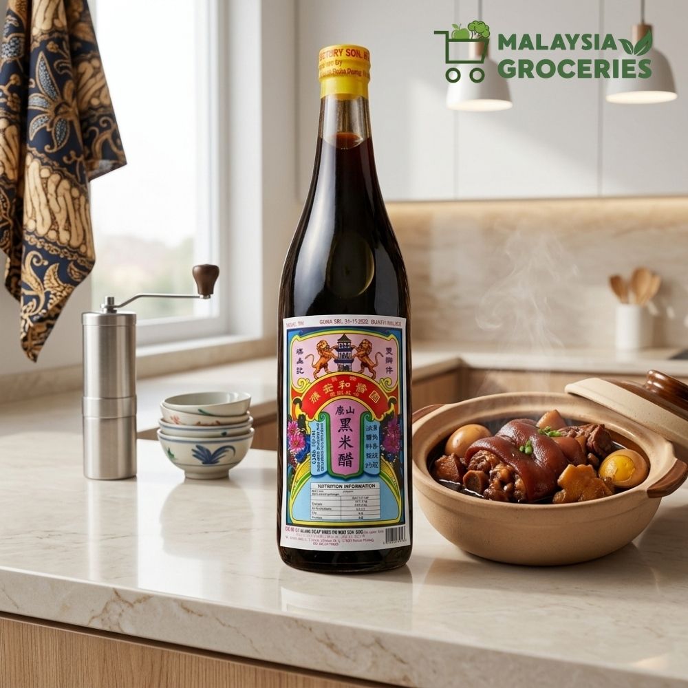 SWEE ON WOH Black Vinegar 600ml Double Lion