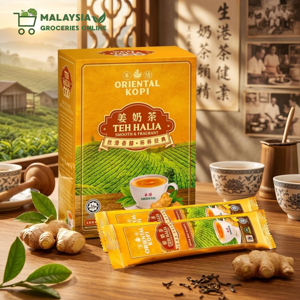 Oriental Teh Halia (Ginger Tea) / Royal Chocolate / Coffee Cham / Drip Coffee / Teh Tarik (Milk Tea) / Extra Kaw Kaw White Coffee / 2in1 White Coffee (No Sugar) / Roasted White Coffee / Classic White Coffee