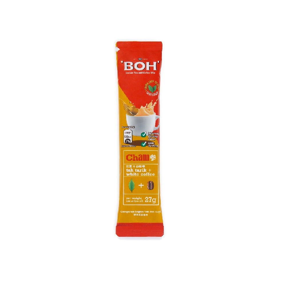 Boh Cham Tea Tarik with White Coffee