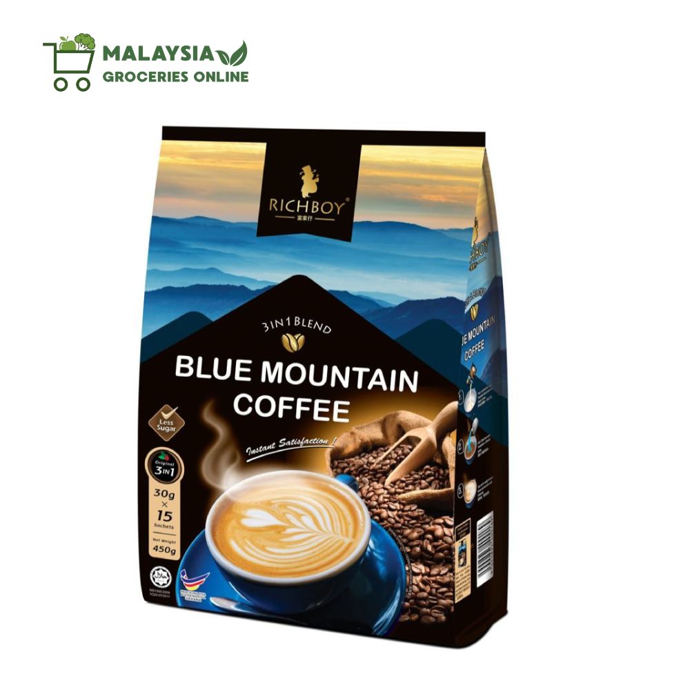 Richboy Blue Mountain Coffee 3 in 1 / 2 in 1 Instant coffee powder white coffee Arabica
