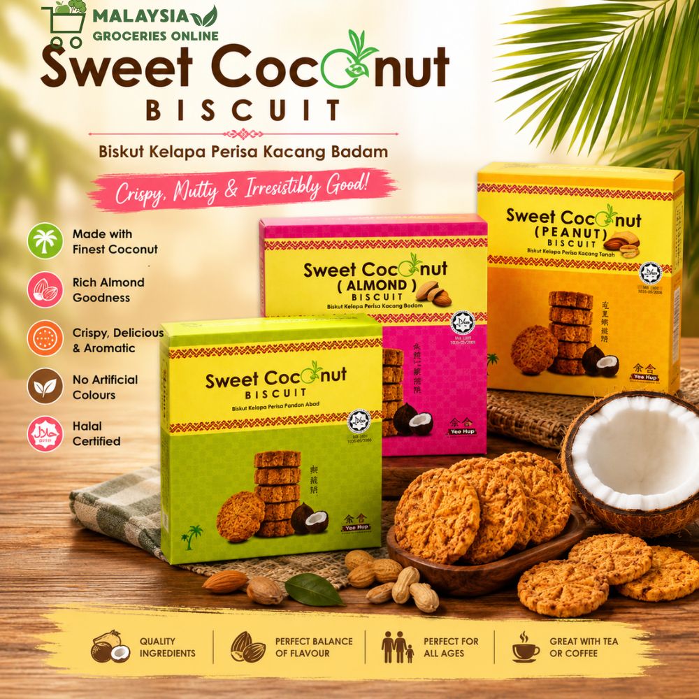Yee Hup Sweet Coconut Biscuit / Almond Biscuit / Peanut Biscuit