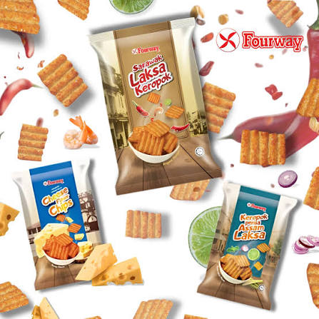Fourway Sarawak Asam Laksa Keropok / Laksa Chips Snacks